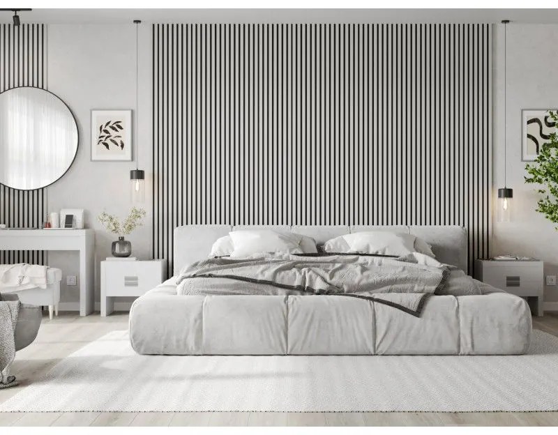 Mexen Lam-B, stenové lamely 275 × 31,5 cm, HDF doska 4 mm, biela lesklá, S100-275317-2812-054