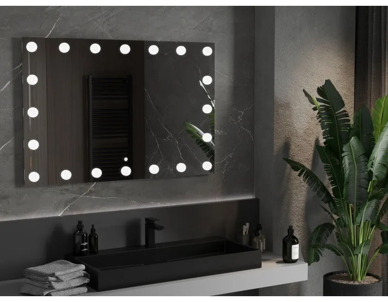 Mexen Dona, LED kúpeľňové zrkadlo s podsvietením 120 x 80 cm, 6000K, ochrana proti zahmlievaniu, 9818-120-080-611-00