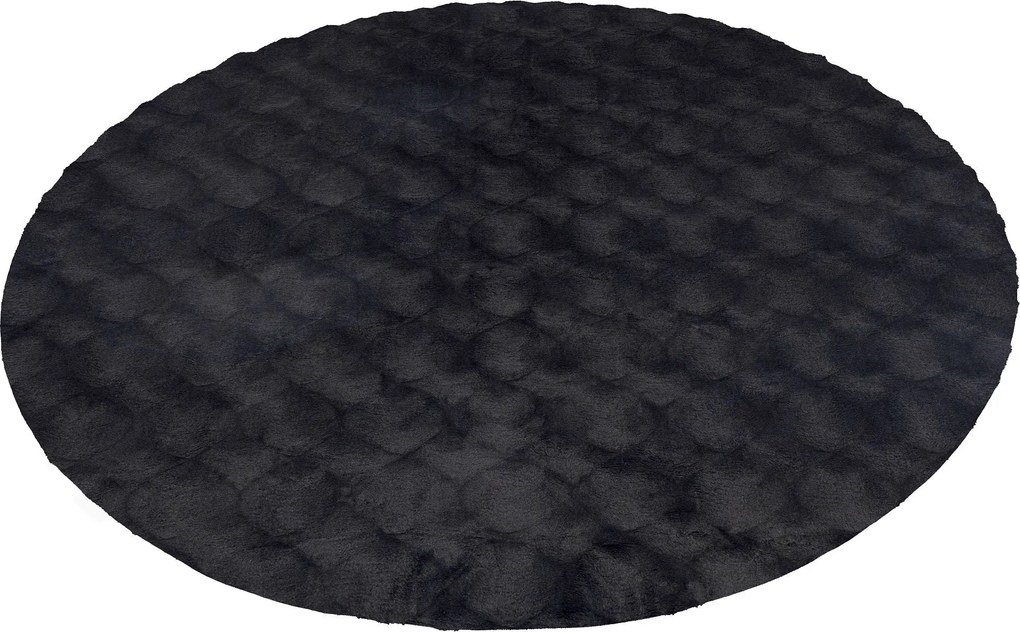 Kusový koberec Diamond Cut 800 Anthrazit kruh, 120x120 (priemer) kruh, čierna, obývacia izba, Obsession