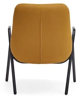 Žlté kreslo Teulat Dins, výška 90 cm