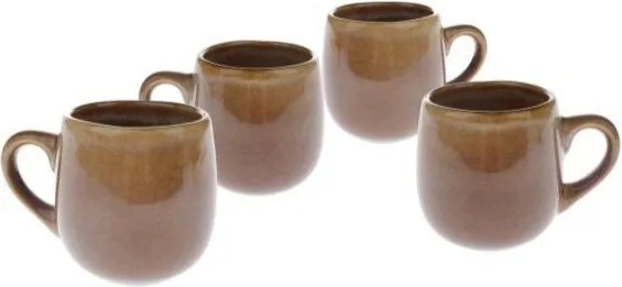 Hnedé keramické hrnčeky na espresso v súprave 4 ks 100 ml – Dakls