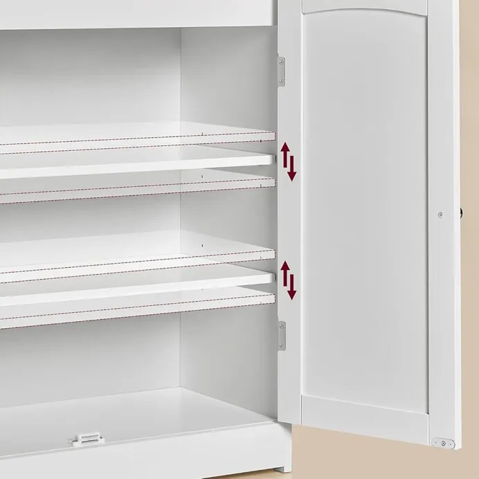 Autronic BONTEC Kúpeľňová skrinka 60x30x100cm, mdf, biela, AUK-E1177 WT Farba: Biela