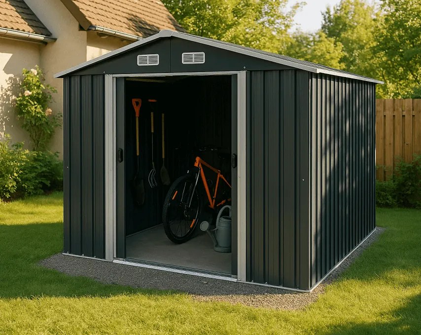 Záhradný domček BestBerg ZDB-9A / 9 m² / 279 x 324 x 211 cm / šedá