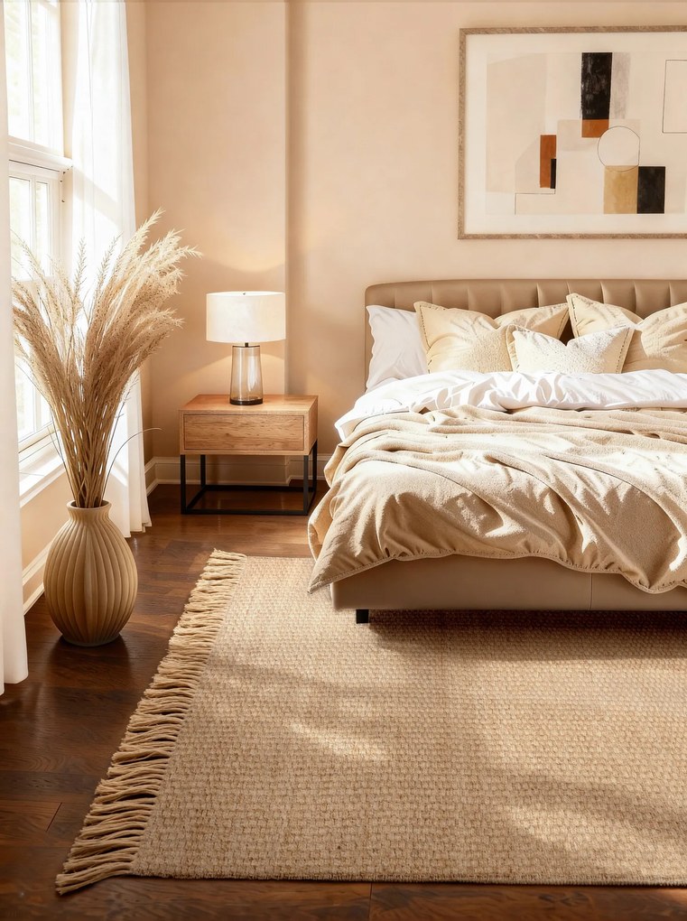 Hanse Home, Kusový koberec Handloom 106335 Fjord Natural Gold, 200x300, béžová, chodba / predsieň