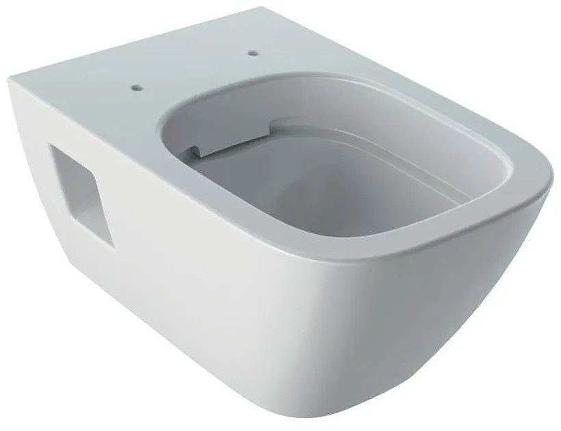 GEBERIT Selnova Square závesné WC Rimfree (bez splachovacieho kruhu) s hlbokým splachovaním, 350 x 540 mm, biela, 501.546.01.1