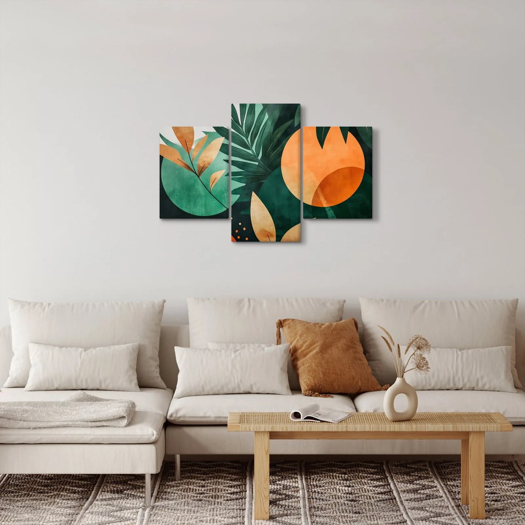 Obraz - Geometrické prírodné motívy (90x60 cm)
