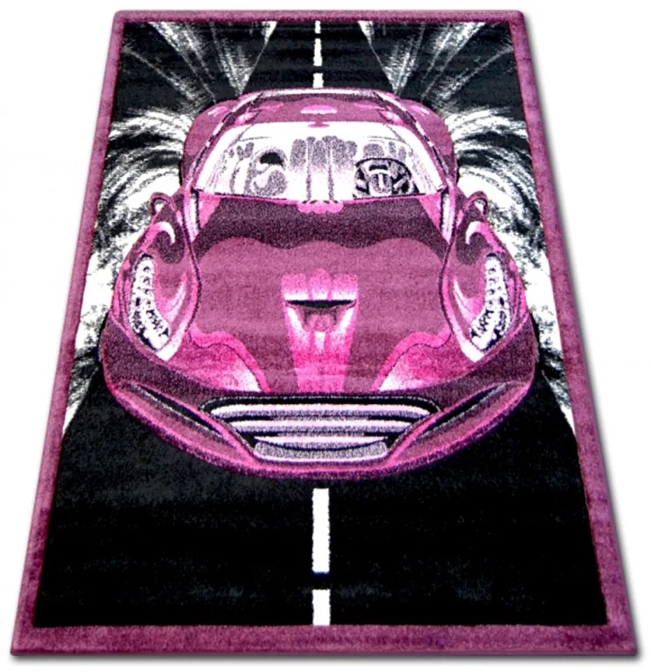 Detský kusový koberec Auto fialový, Velikosti 160x220cm