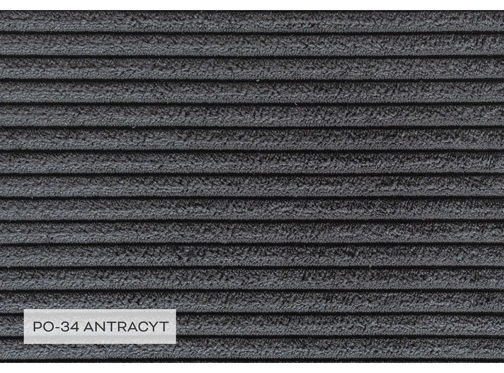 Antracitovosivá menčestrová rozkladacia rohová pohovka (pravý roh/do tvaru "U") Brave Dave – Miuform