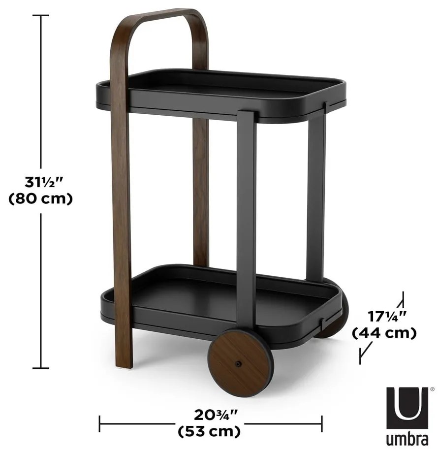 Servírovací stolík na kolieskach 44x53 cm Bellwood - Umbra