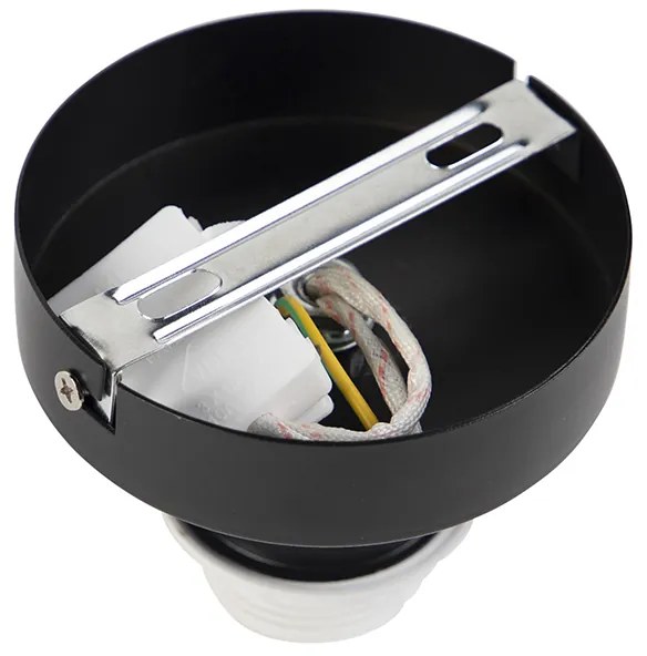 Stropné svietidlo s zamatovým tienidlom modré so zlatom 20 cm - Combi Black