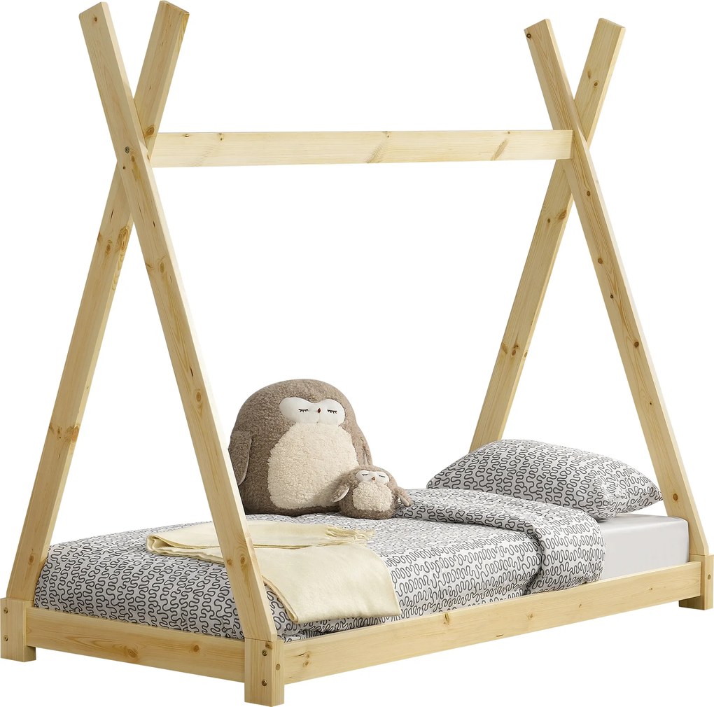 [en.casa] Detská posteľ "Teepee" AAKB-8673 - drevo - 80 x 160 cm
