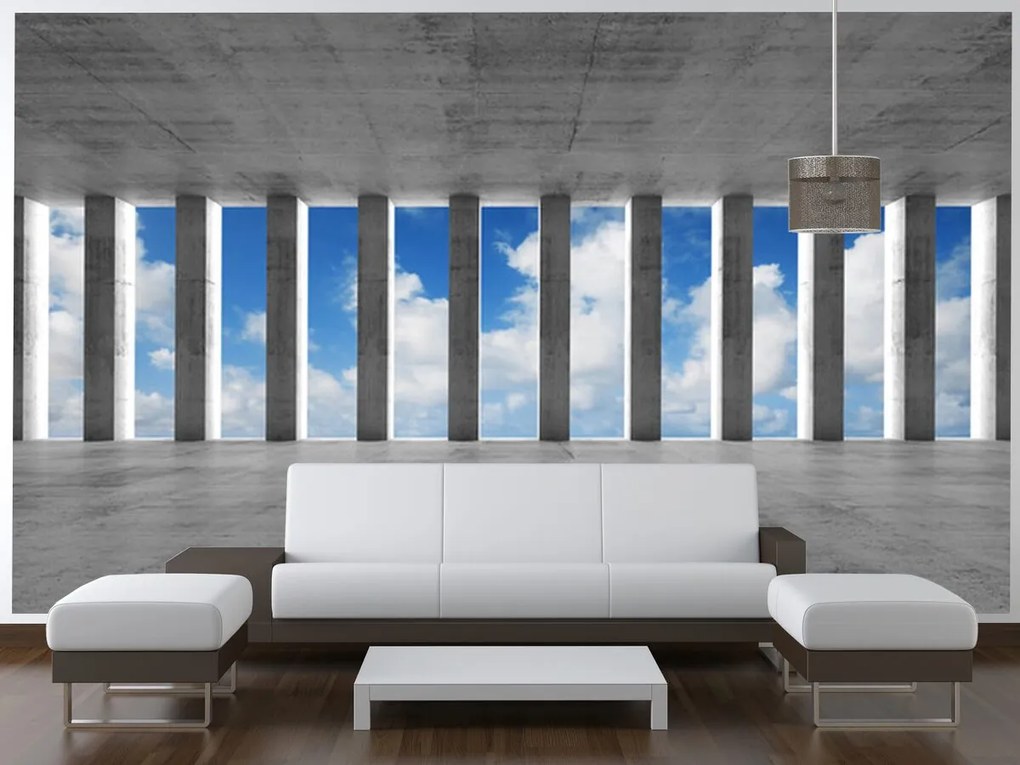Gario Fototapeta Betónové stĺpy a nebo Veľkosť: 200 x 135 cm, Materiál: Vliesová