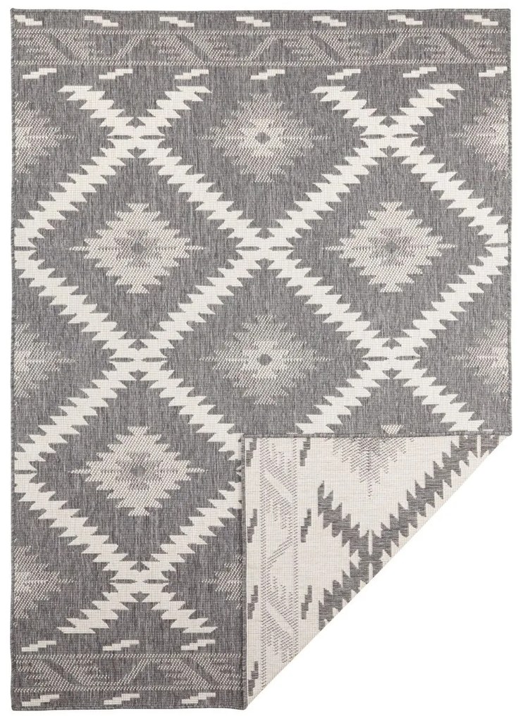 Hanse Home, Kusový koberec Twin Supreme 103428 Malibu grey creme – na von aj na doma, 160x230, šedá, chodba / predsieň