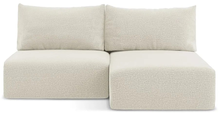 Krémovobiela rozkladacia/s úložným priestorom rohová pohovka (pravý roh) Kalena – Makamii