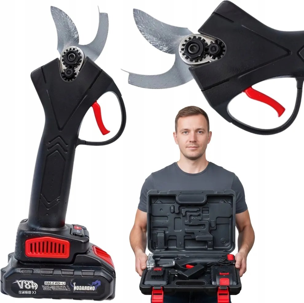 záhradné akumulátorové nožnice Sada nožníc na strihanie konárov kríkov a stromov Silná