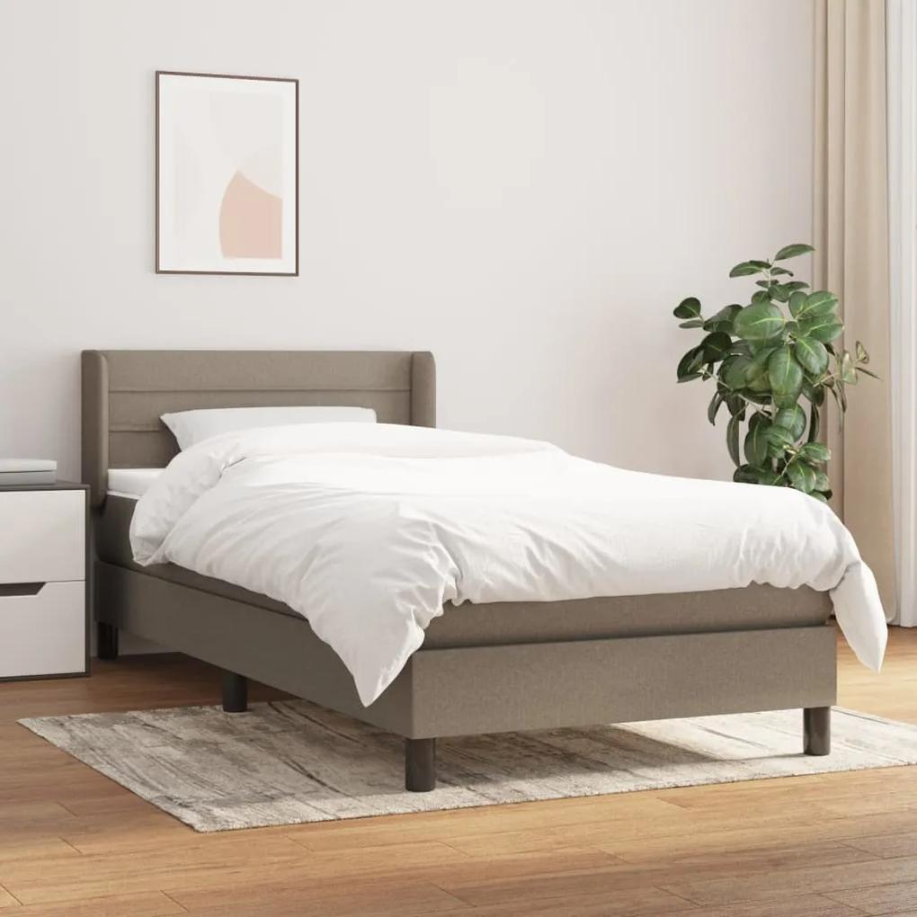 Boxspring posteľ s matracom sivohnedý 100x200 cm látka 3129773