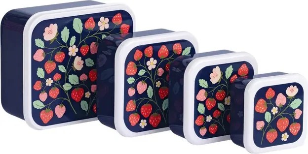 Sada 4 boxov na obed a desiatu Jahody