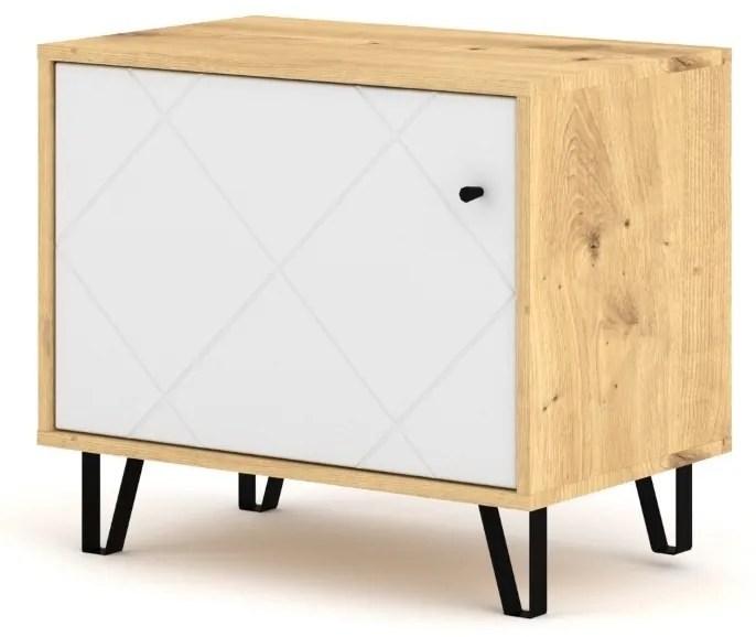 Botník Bilbao 63,4 cm dub artisan/biely