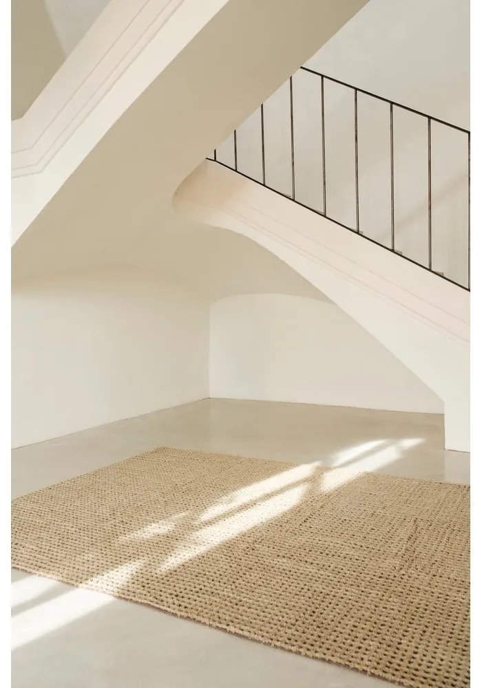 Kaki prateľný/ručne tkaný vlnený behúň 80x230 cm Unexpected Wool – Lorena Canals