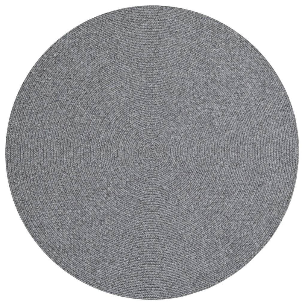 NORTHRUGS - Hanse Home koberce Kusový koberec Braided 105551 Light Grey kruh – na von aj na doma - 200x200 (priemer) kruh cm