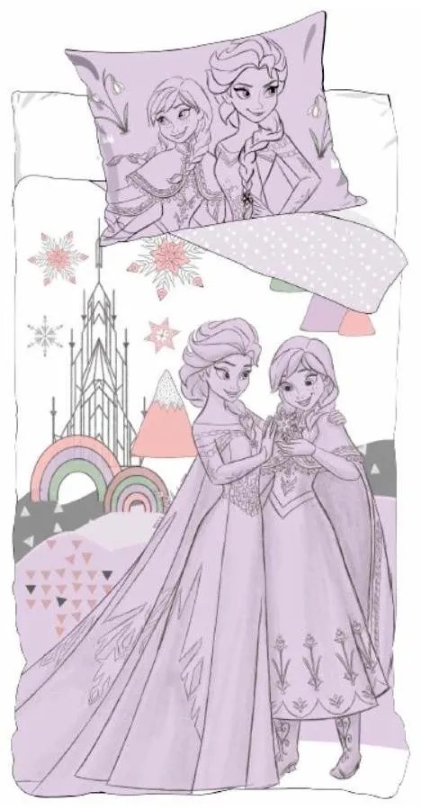 Bavlnené obliečky do detskej postieľky Ľadové kráľovstvo - Frozen - Disney - 90 x 140 cm + 40 x 55 cm