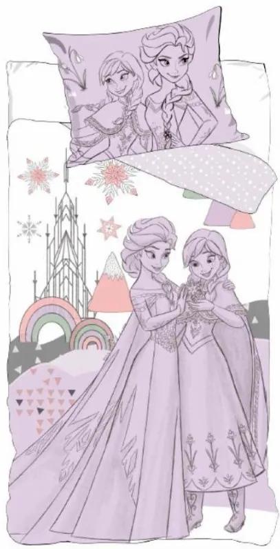 Bavlnené obliečky do detskej postieľky Ľadové kráľovstvo - Frozen - Disney - 90 x 140 cm + 40 x 55 cm