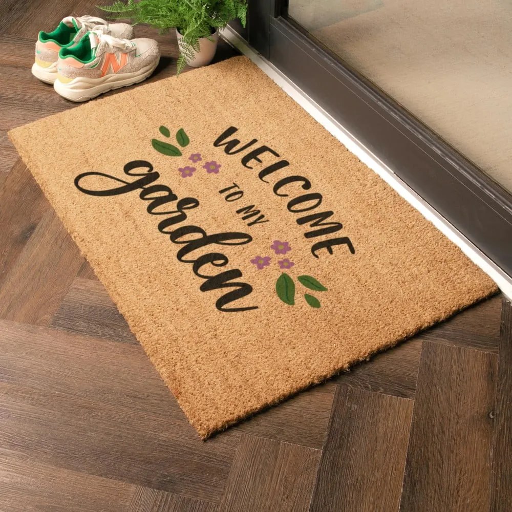 Rohožka z kokosového vlákna 60x90 cm Welcome to My Garden – Artsy Doormats