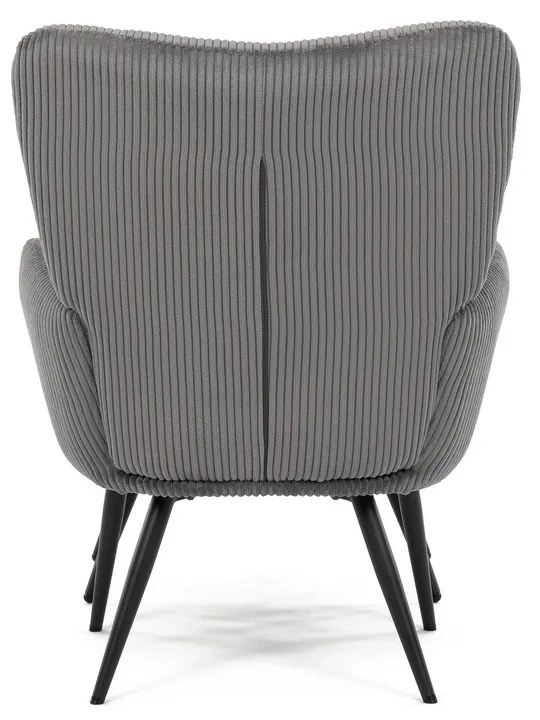 Relaxačné kreslo s podnožkou L7285 GREY6, sivé