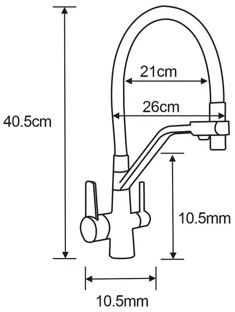 Mexen Elias, 1-komorový granitový drez 795x480x200 mm a drezová batéria Duo, čierna škvrnitá, 6511-76-671701-07-B