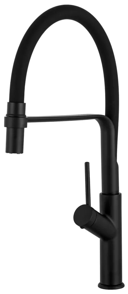 Gamma Venice, vysoká drezová batéria s elastickým ramenom, h-465, čierna matná, GMA-BVK-BK