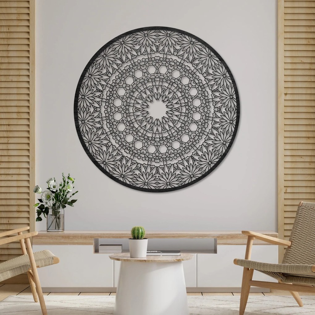 SENTOP | Luxusná drevená mandala na stenu | dekorácia pre moderný interiér | SENTOP PR0342