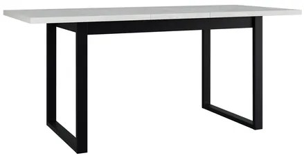 Rozkladací jedálenský stôl Elarna 80 x 140 180 III (dub sonoma + čierna) (pre 4-8 osôb). Vlastná spoľahlivá doprava až k Vám domov. 1105374