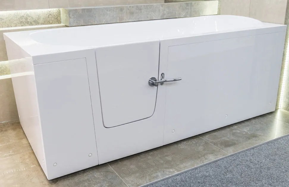 Bezbariérová vaňa SENIOR 170x76cm Biela - dvierka v ľavo