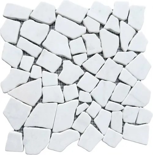 Kamenná mozaika Premium Mosaic Stone biela 30x30 cm mat STMOSWH