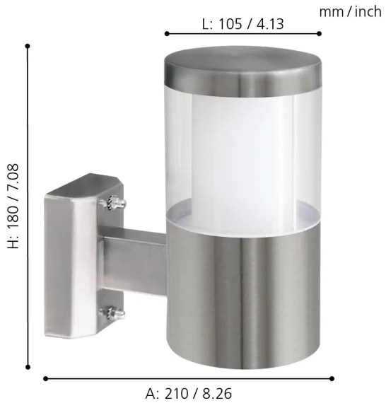 Eglo 94277 - LED vonkajšie osvetlenie BASALGO 1 1xLED/3,7W/230V IP44
