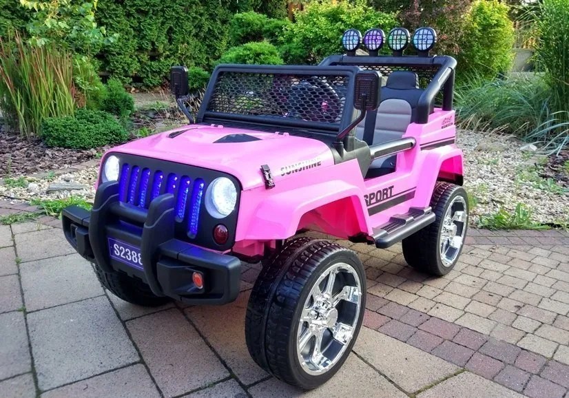 LEAN CARS Autobatéria S2388 Jeep Pink 4x45W