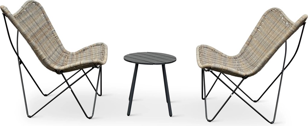 Noela Balkónový set Lounge + 2x kreslo Edland