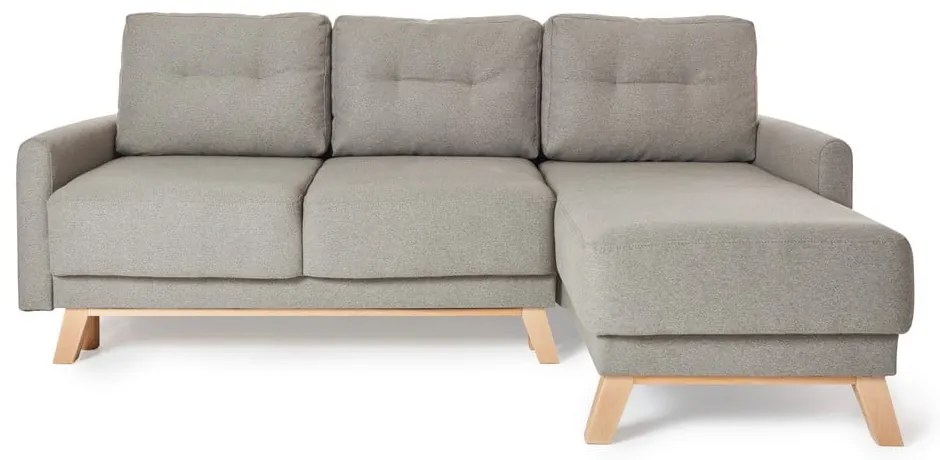 Svetlosivá variabilná rozkladacia rohová pohovka Bonami Selection Pop