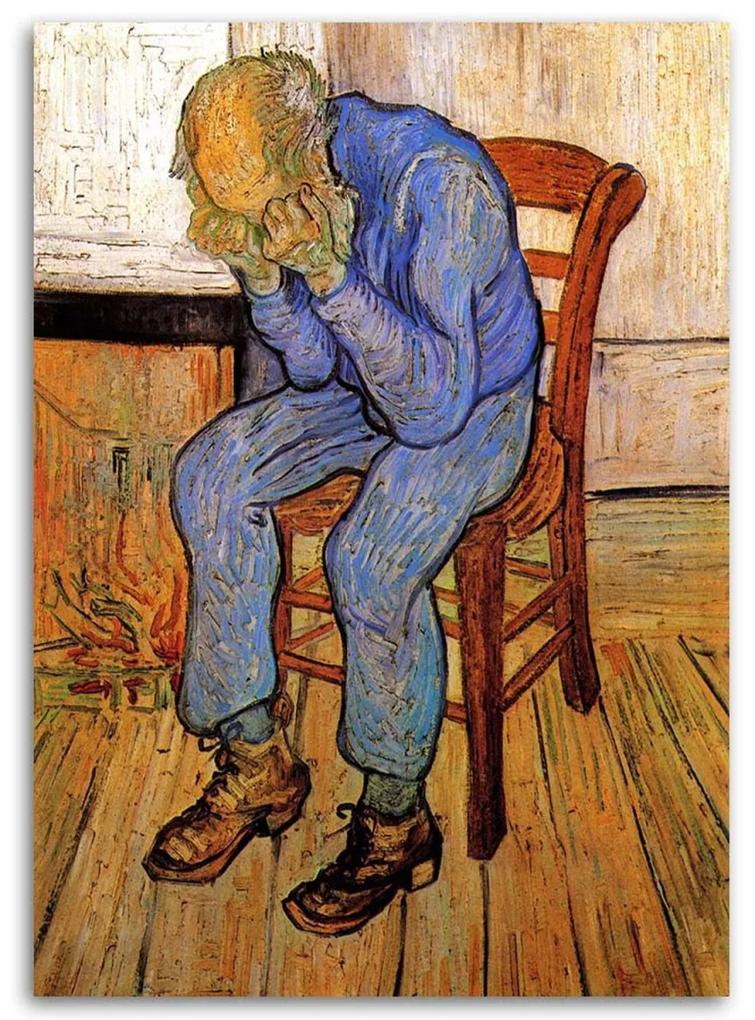 Obraz na plátně, Starý muž ve smutku V. van Gogh - 40x60 cm