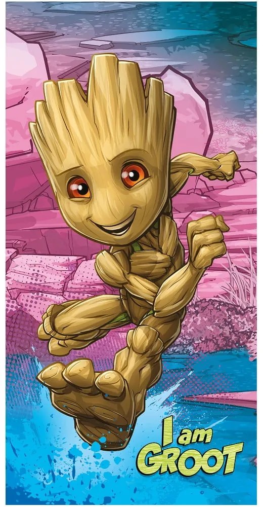 Bavlnená detská osuška 70x140 cm Groot "I am groot" – Jerry Fabrics