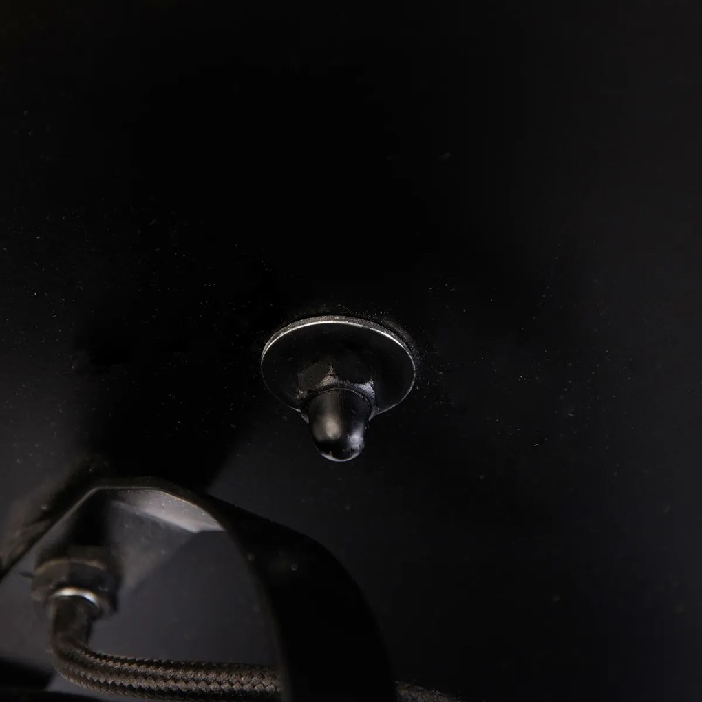 Priemyselné bodové svetlo čierne s mosadzou 3-svetlo - Haicha