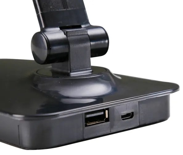 ONLI - LED Stmievateľná stolná lampa s USB portom DESKI LED/7W/230V 4000K čierna