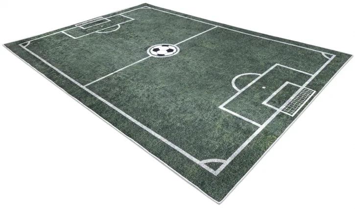 BAMBINO 2138 prateľný koberec Ihrisko, futbal pre deti, protišmykový - zelený
