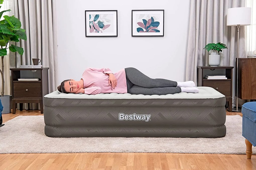 BESTWAY Fortech Twin Nafukovacia posteľ so vstavanou pumpou, 191 x 97 x 46 cm 69048