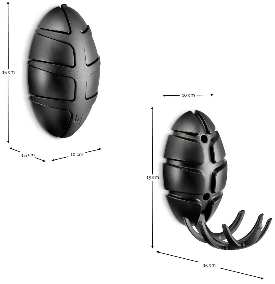 Nástenný plastový háčik v zlatej farbe Bug – Spinder Design