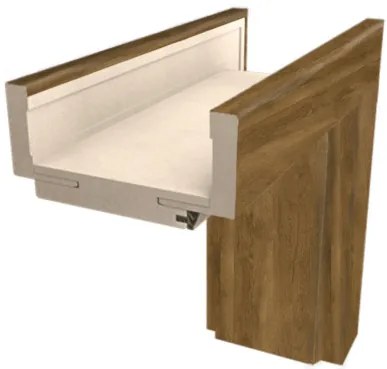 Obložková zárubňa Naturel 70 cm pre hrúbku steny 28-30 cm ľavá O11DPL70L