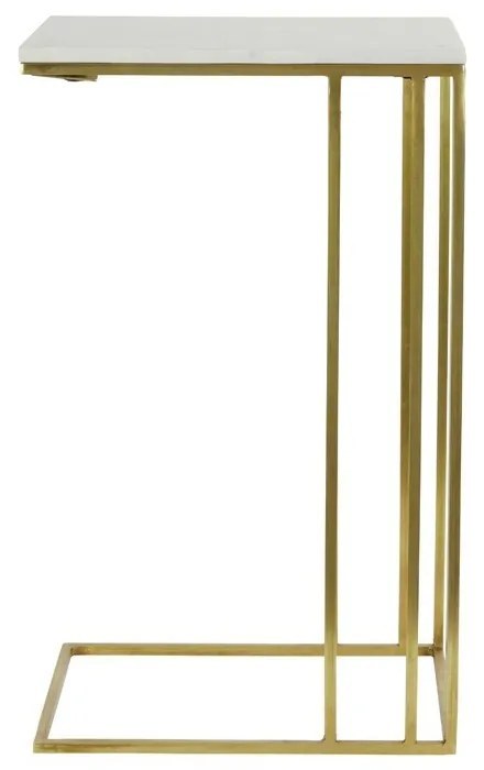 Odkladací stolík s doskou v dekore mramoru 31x41 cm Roshan – Light &amp; Living