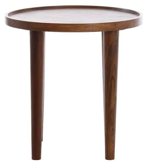 Okrúhly odkladací stolík z masívu akácie ø 49 cm Qiano – Light &amp; Living