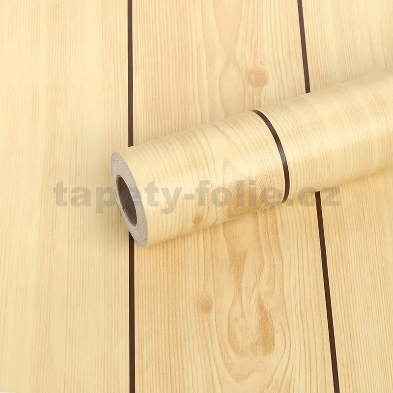 Samolepiace tapety 45 cm x 10 m IMPOL TRADE 9316, smrekové dosky, Samolepiace tapety