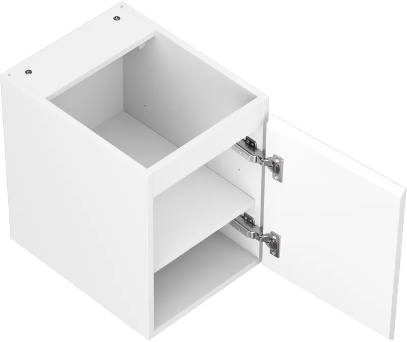 Mexen Orio, kúpeľňová skrinka 35 cm, 1 dvierka, biela matná, 91A11-03547-1-BF01